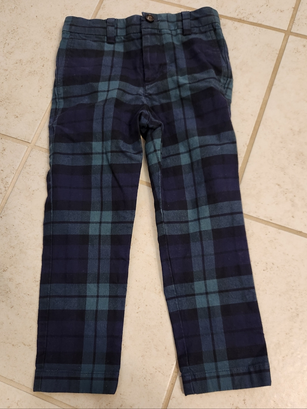 Boys Vineyard Vines Plaid Pants Green Blue #NN1279